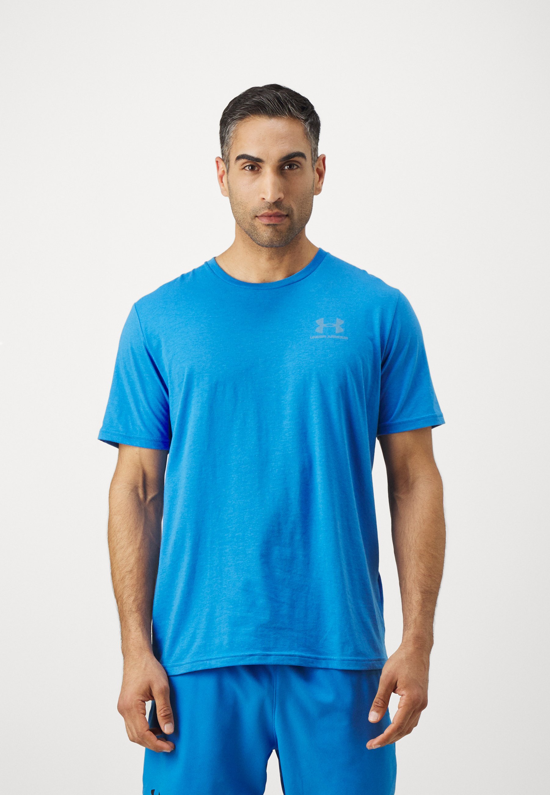Under Armour logo op de linkerborst - T-shirt met print - blauw Atlantis/blauw Calm