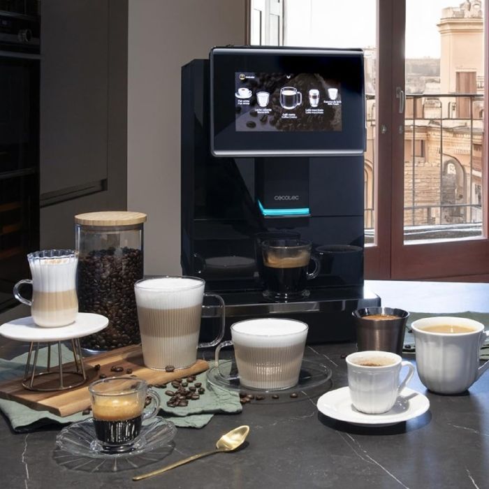 Cecotec Cafetière super-automatique Cremmaet Touch OCS. Expresso, 1500W, 19 bars, écran TFT, Thermoblock, nettoyage auto