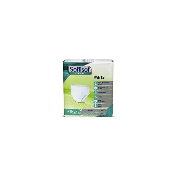 Couches Culotte - SOFFISOF - Air Dry Super M - 10 unités - Incontinence Urinaire - 8 Gouttes
