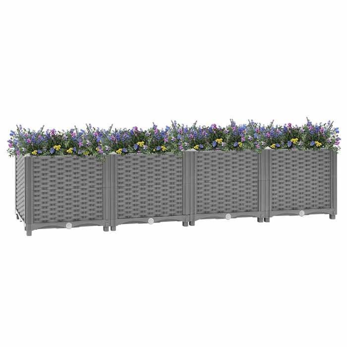 Canteiro elevado vidaXL, floreira para vegetais e ervas, caixa para plantas de jardim, vaso de flores para exterior, caixa com 153296 unidades.