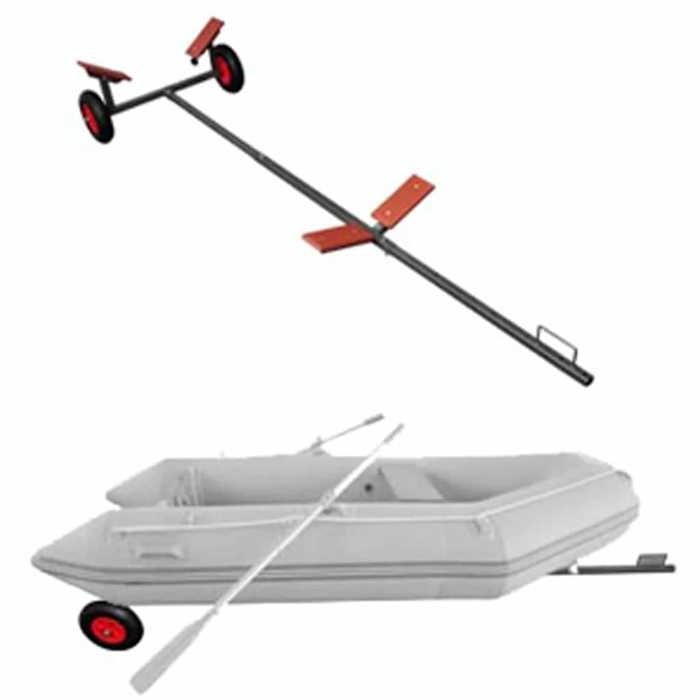 Remolque para barco - vidaXL - Negro - 302 cm - Carga máxima 160 kg