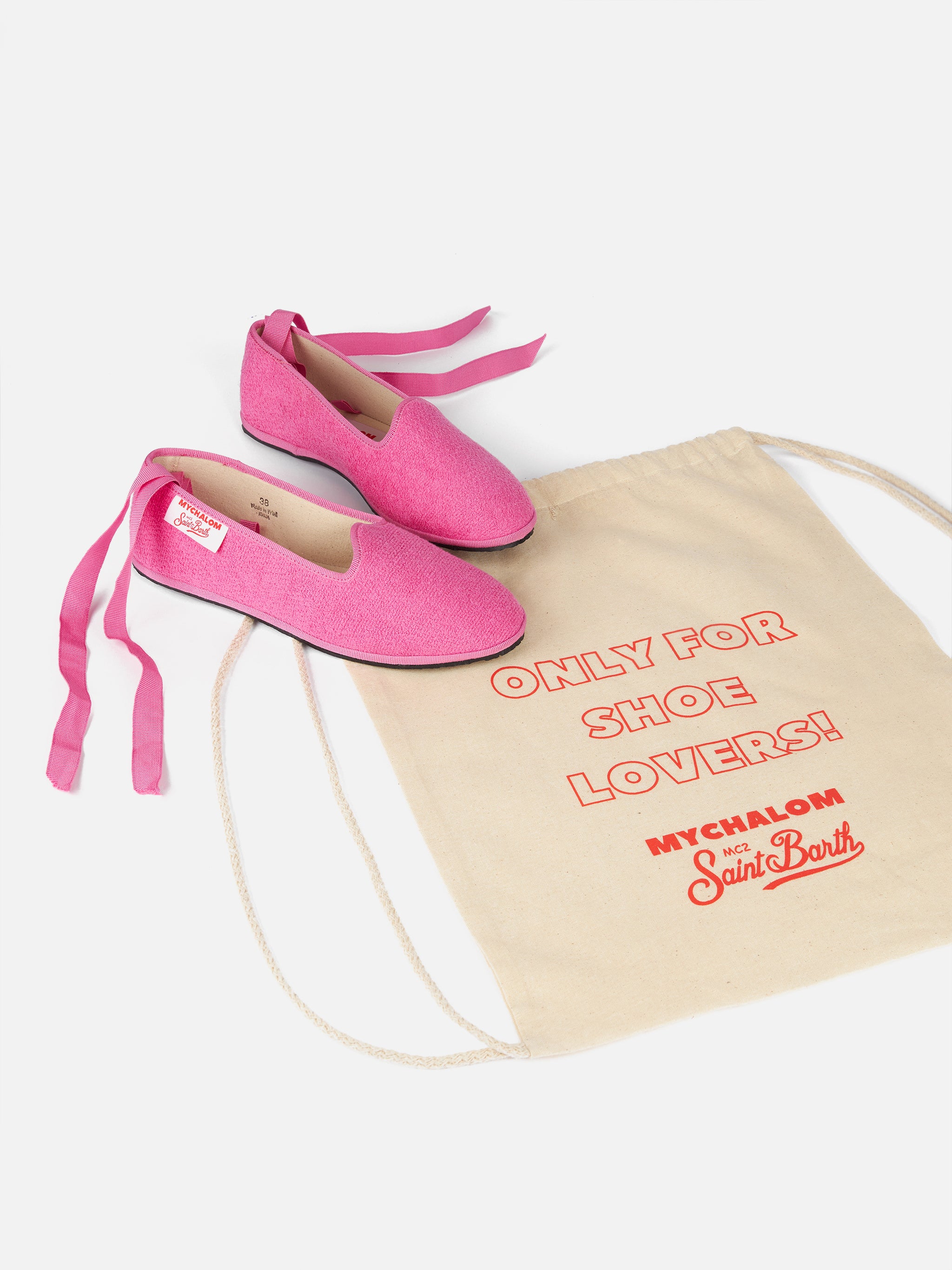 Mocassino pantofola da donna in spugna rosa | MY CHALOM SPECIAL EDITIO