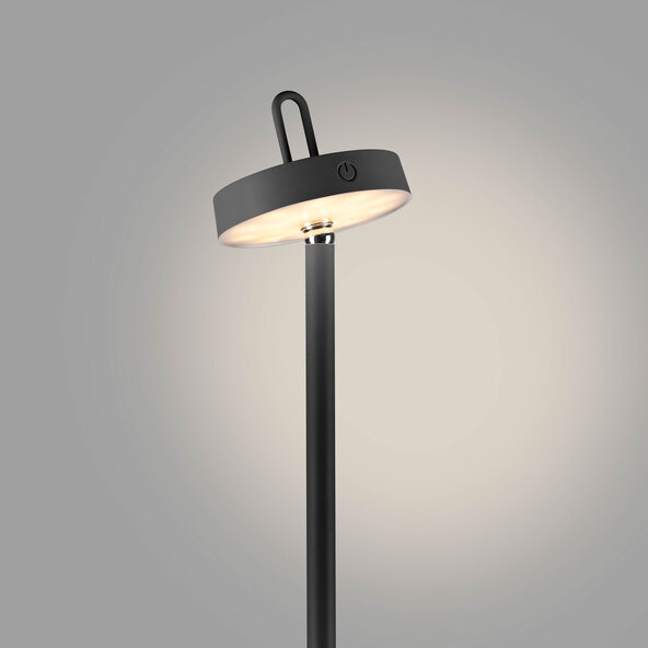 Lampă de podea reîncărcabilă LED Moda cu cap magnetic, neagră