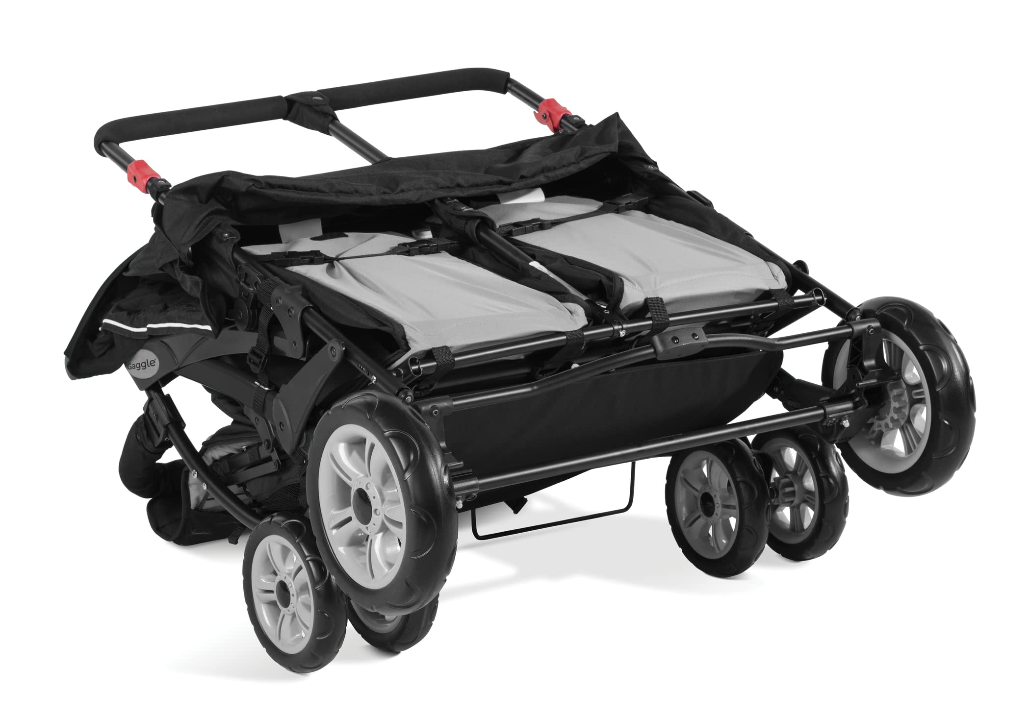 Gaggle by Foundations Compass 4-zits kinderwagen met UV-beschermende zonnekap, 5-punts veiligheidsgordel, voetrem en all-terrain tubeless wielen (Turquoise)
