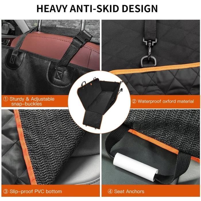 Funda para coche - ZGEER - Modelo universal - Impermeable - Antideslizante - Naranja 147x137x40cm