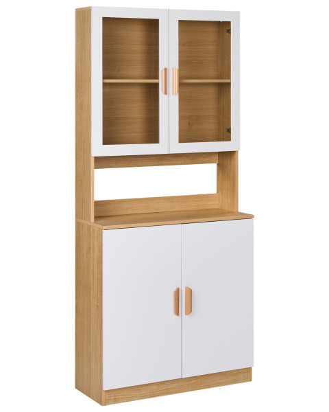 Witryna ze szklaną gablotą CYGNET 80 cm Biały