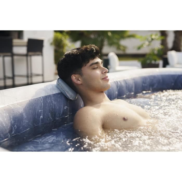 Spa gonflable BESTWAY - Lay-Z-Spa San Fransisco - Hydrojets - 230 x 230 x 71 cm - 5 à 7 places - Carré (couverture, 5 appuie-tête)