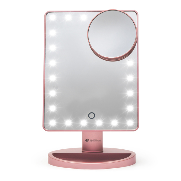 Rio 24 LED-Touch-Kosmetikspiegel, dimmbar – Roségold