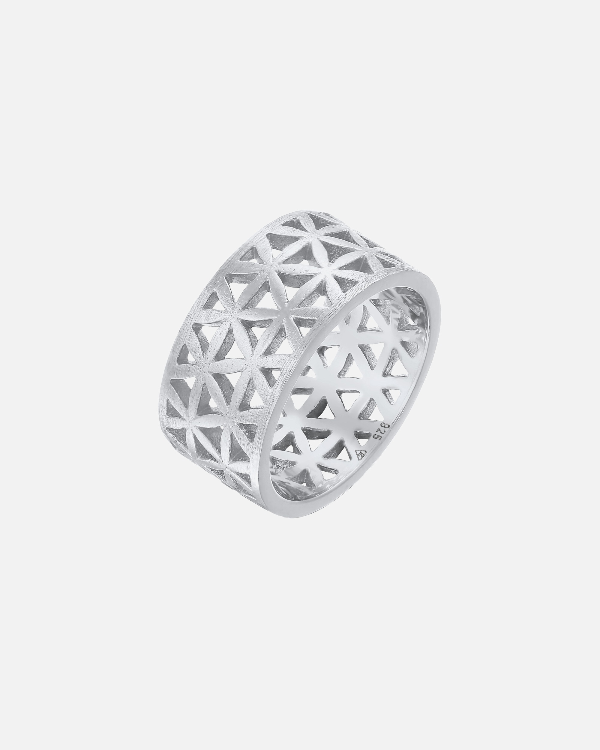 Elli Femmes Bande Fleur de Vie Ludique en Argent Sterling 925