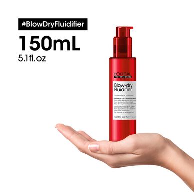 L'Oréal Professionnel Serie Expert Blow-Dry Fluidifier Crème 10-En-1 Termisk skyddande och anti-frizz Leave-In Cream 150 ml 150 ml
