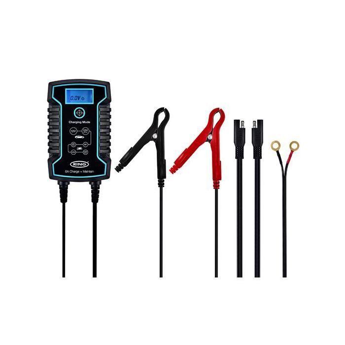 CARGADOR DE BATERÍA INTELIGENTE + MANTENIMIENTO DE CARGA DE ANILLO DE 6A 6/12V