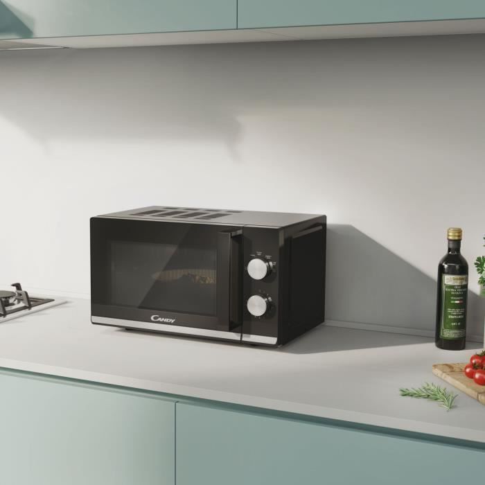 CANDY Moderna CMW20TNMB 700W 20L Zwarte Magnetron - Ontdooifunctie - Glazen Draaiplateau - 6 Vermogensniveaus