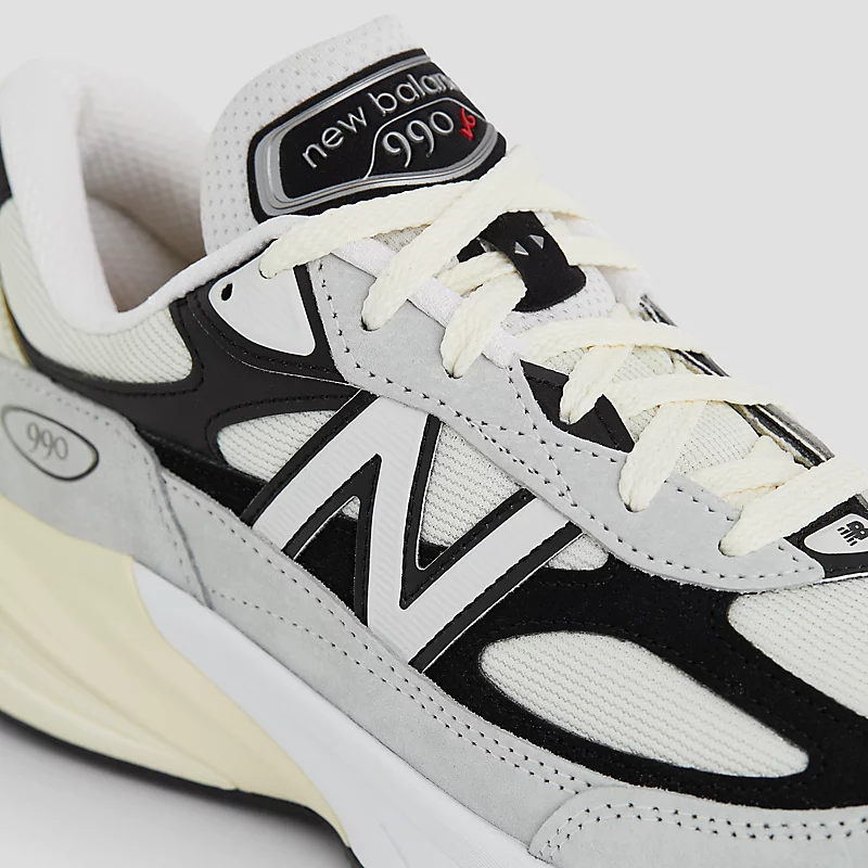 Unisex, hergestellt in den USA, 990v6 – Grau mit Schwarz