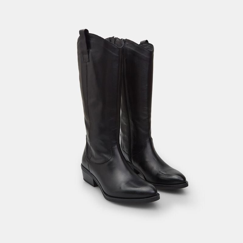Damskie skórzane buty kowbojskie BATA