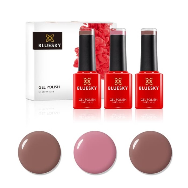 „Bluesky“ mini trio rinkinys „Šilti kūno atspalviai“ – 5 ml