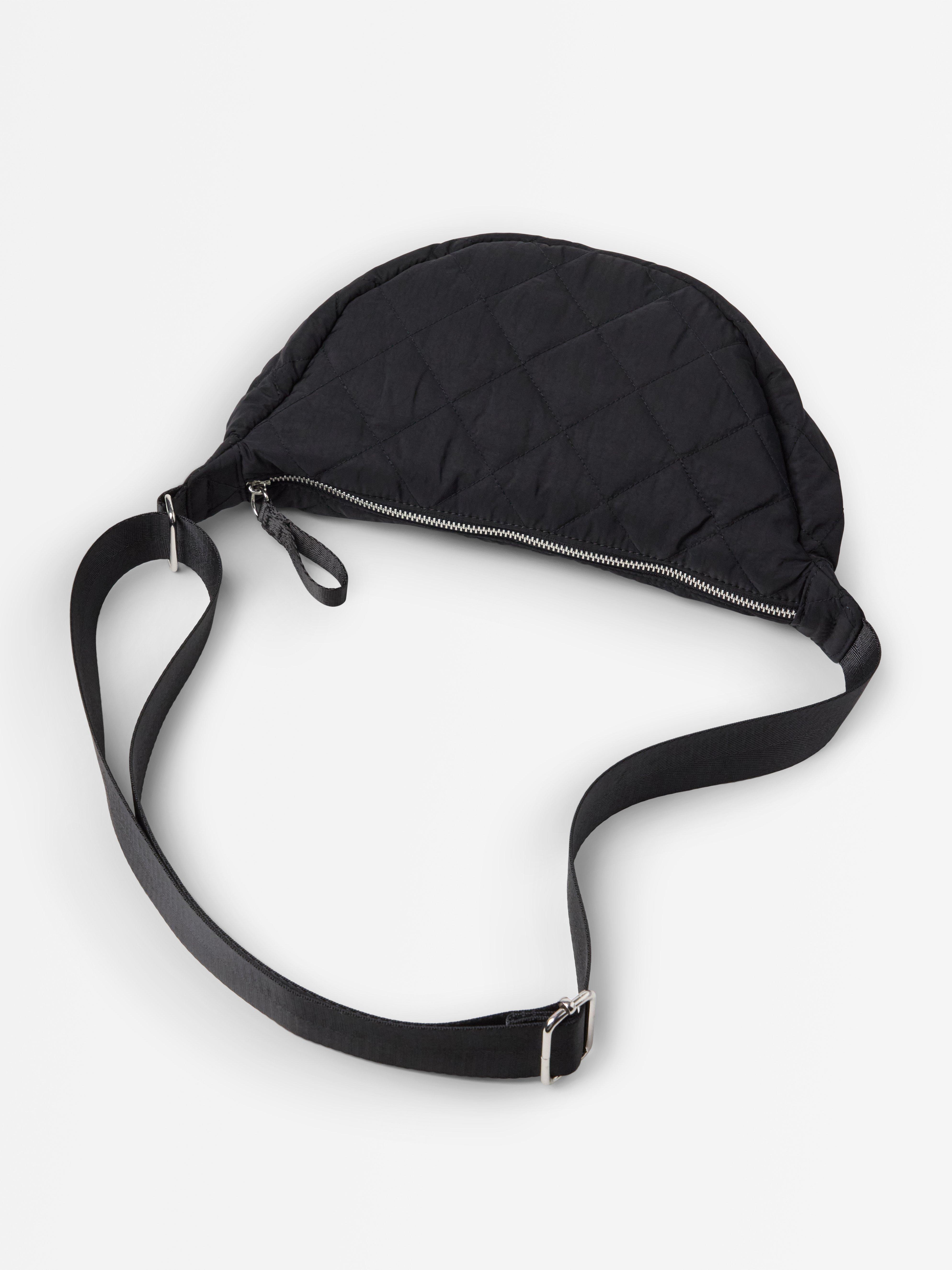 Bolsa de ombro acolchoada preta