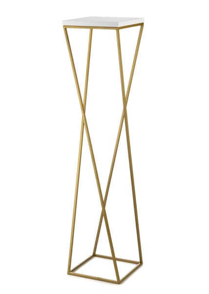 Kwietnik stojak 100 cm złoty biały GLAMOUR