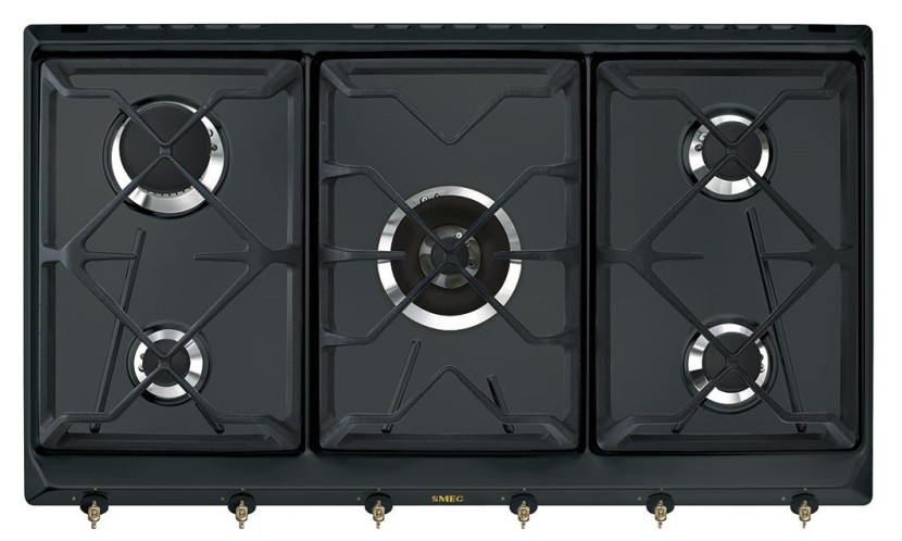 Płyta Smeg SRV896AOGH   patelnia Smeg CKFF2801RDM