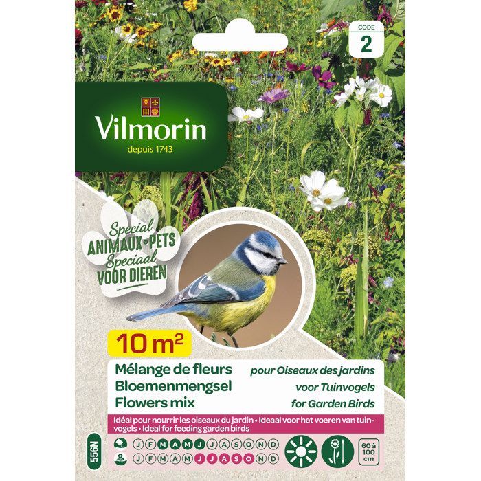 Semillas - Vilmorin - Atrae pájaros - Mezcla de flores