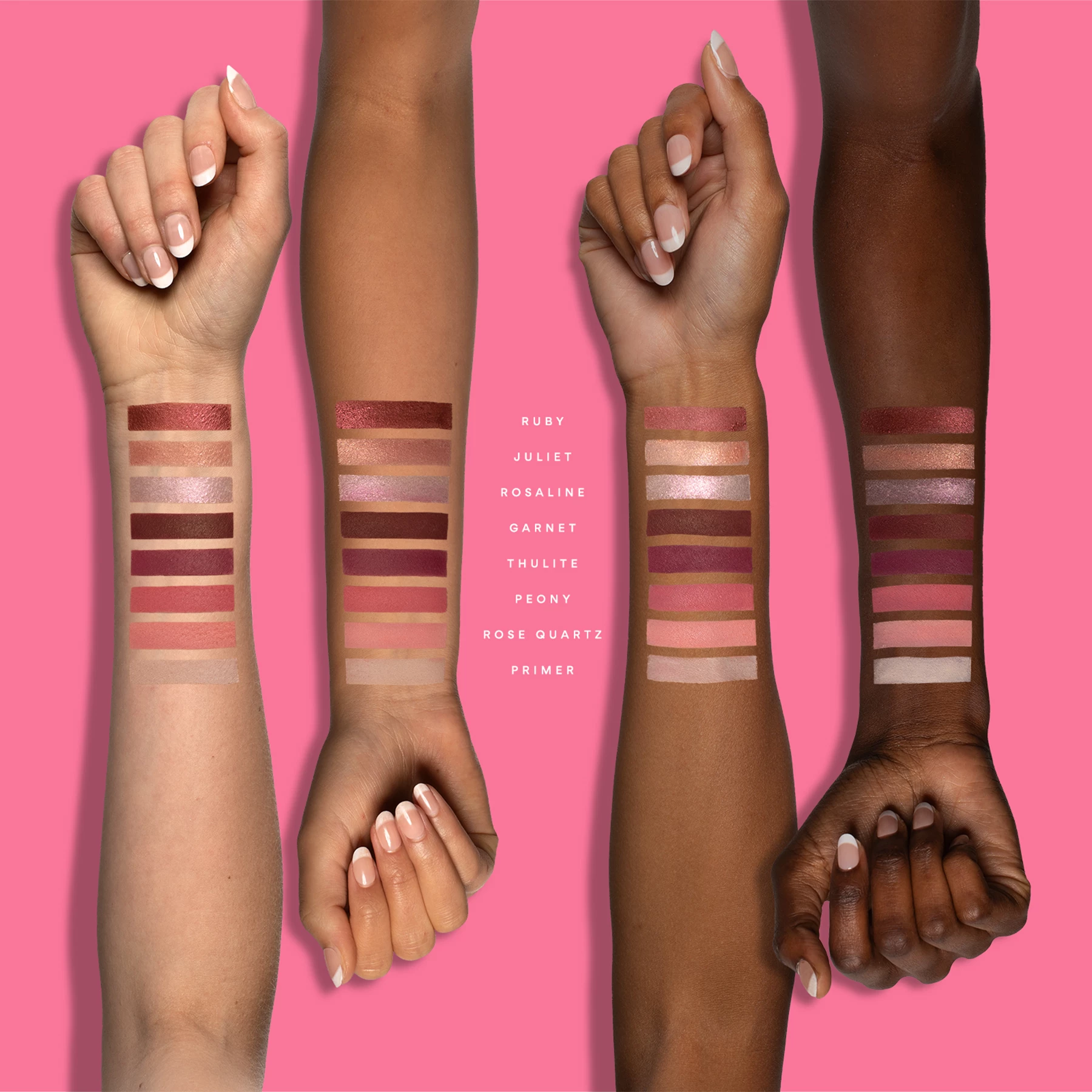 Paletă de farduri de pleoape cu rodocrozit - SWATI Cosmetics