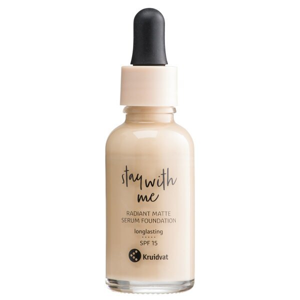 Kruidvat Stay With Me 020 N Warm Sand Radiant Matte Serum Foundation<br>30ml