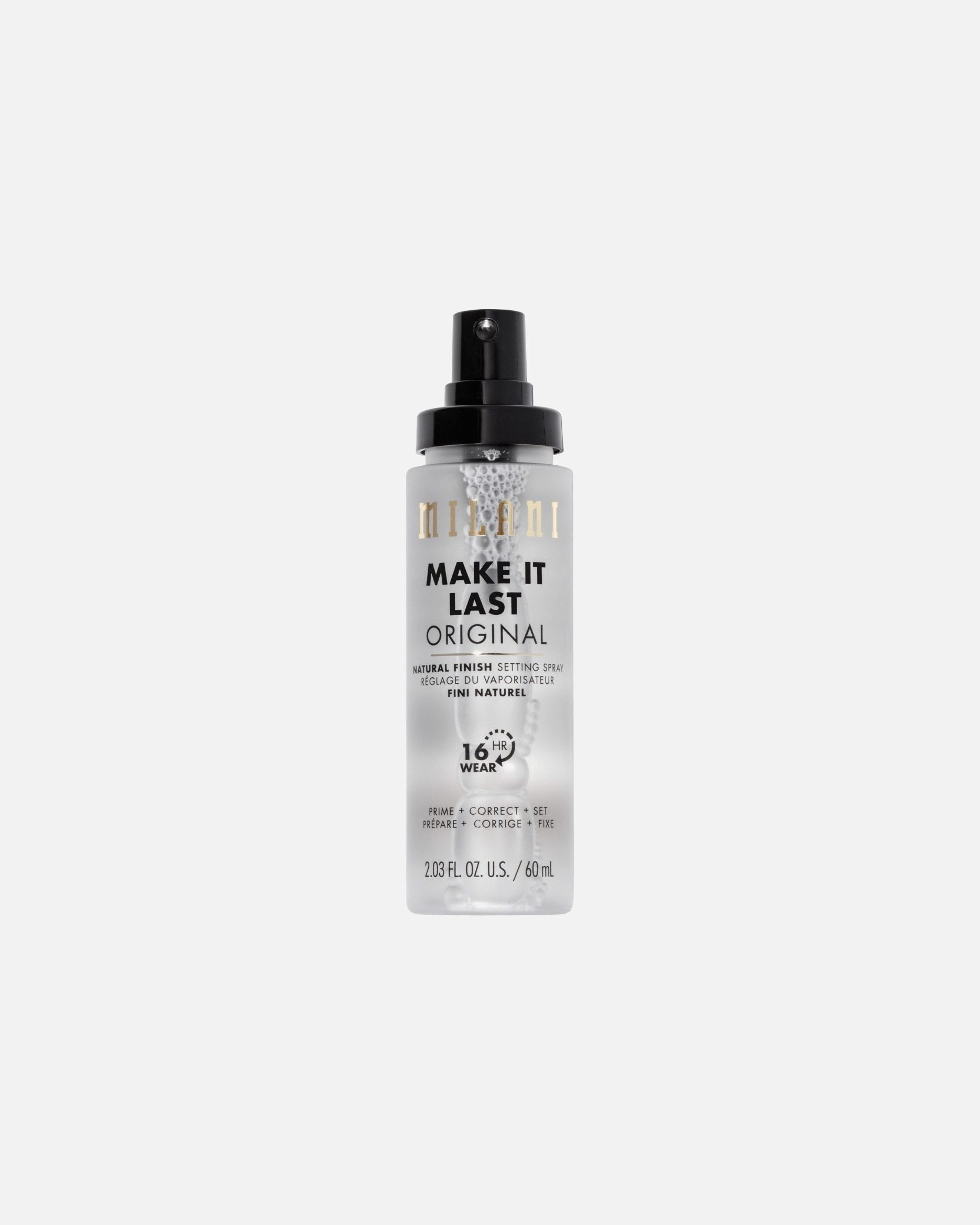 Milani fiksējošais sprejs Prime + Correct + Fix Setting - 60 ml