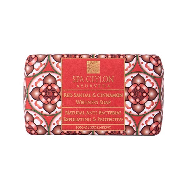 SPA CEYLON Röd Sandal & Kanel - Wellnesstvål - 100g