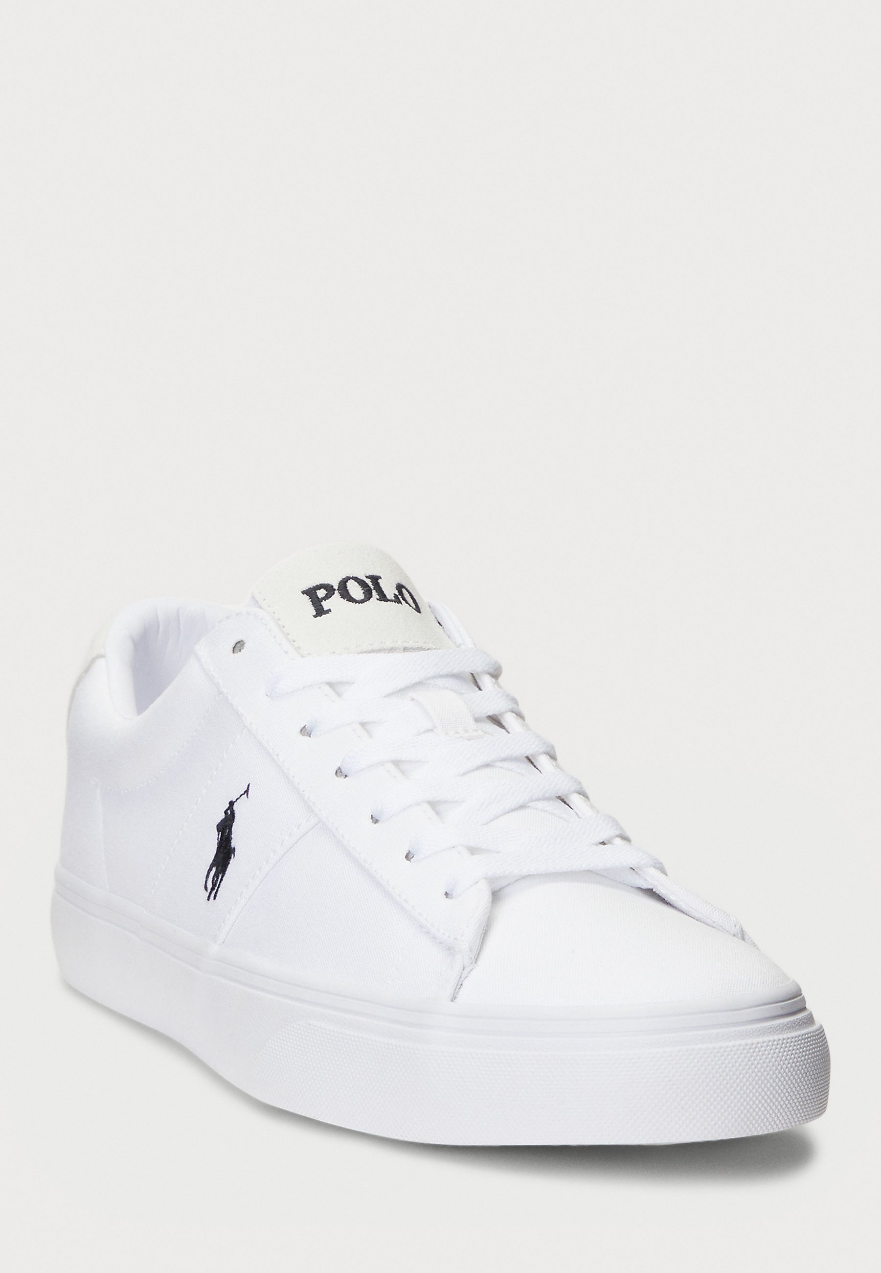 Baskets basses en toile Polo Ralph Lauren SAYER - blanches