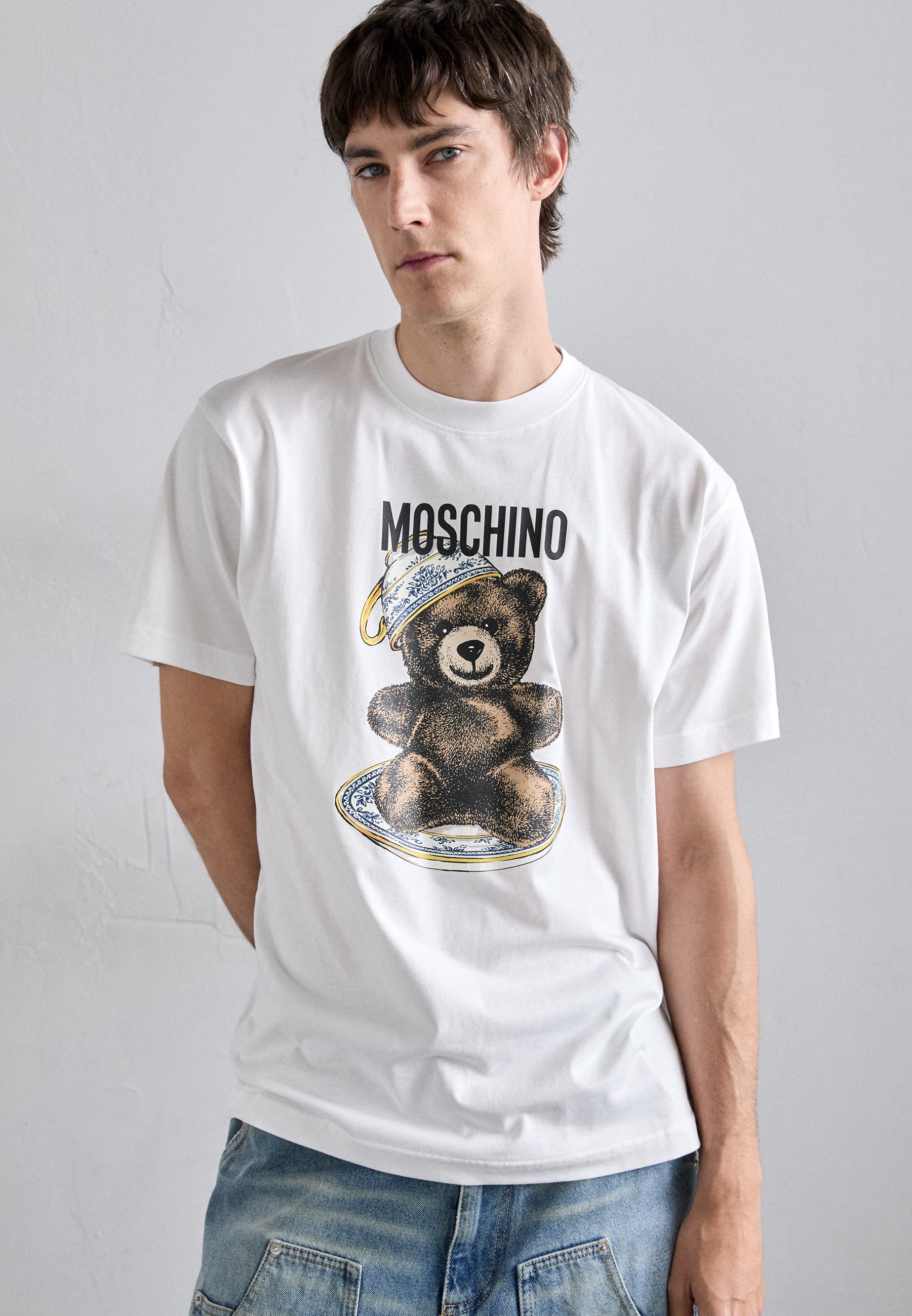 MOSCHINO TEDDY - Tričko s potlačou - biele