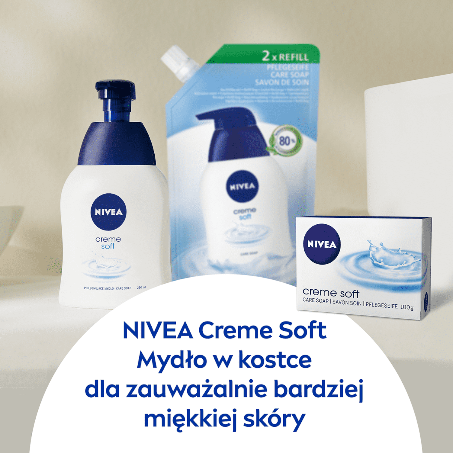 Nivea tuhé mýdlo 100g Creme Soft