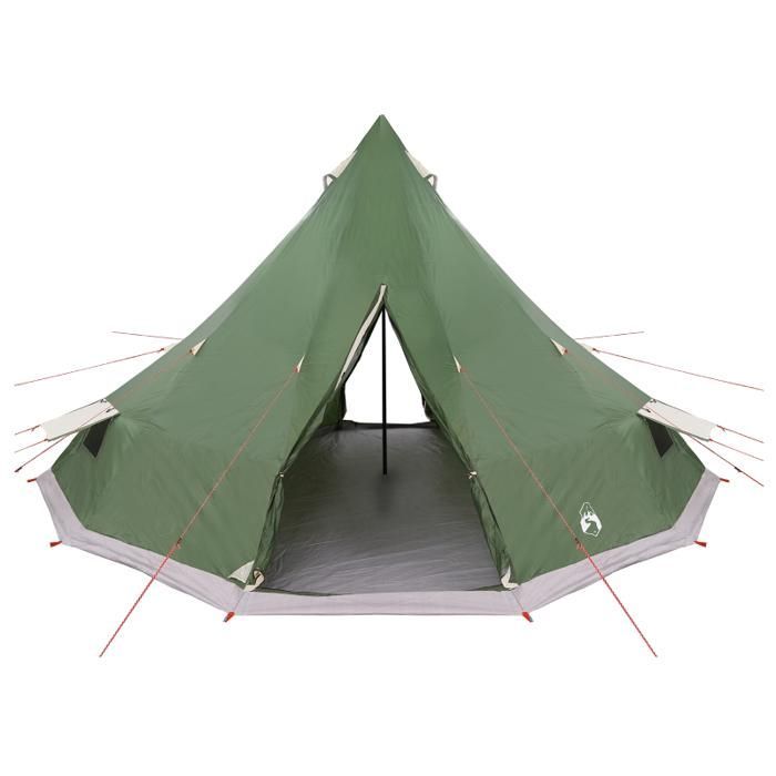 Tent - Green Tipi - 12 Person - Waterproof - 560x560x300 cm