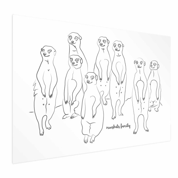 Plakat Rodzina surykatek 30x21 cm