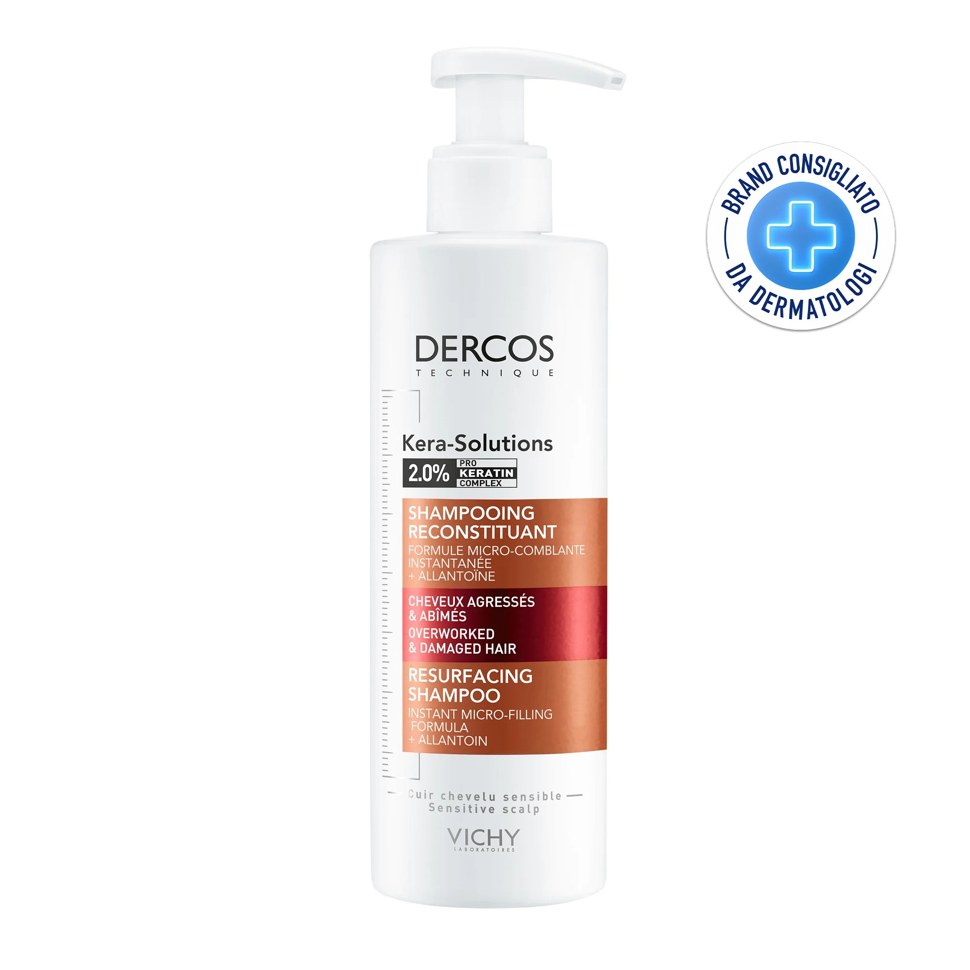 VICHY Shampoing restructurant Vichy Dercos Kera-Solutions 250 ml Cheveux secs