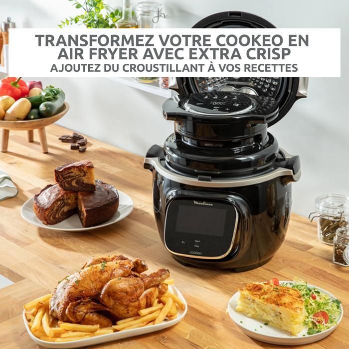 Moulinex Cookeo Extra Crisp, Air fryer lid, Crispy recipes, EZ150800