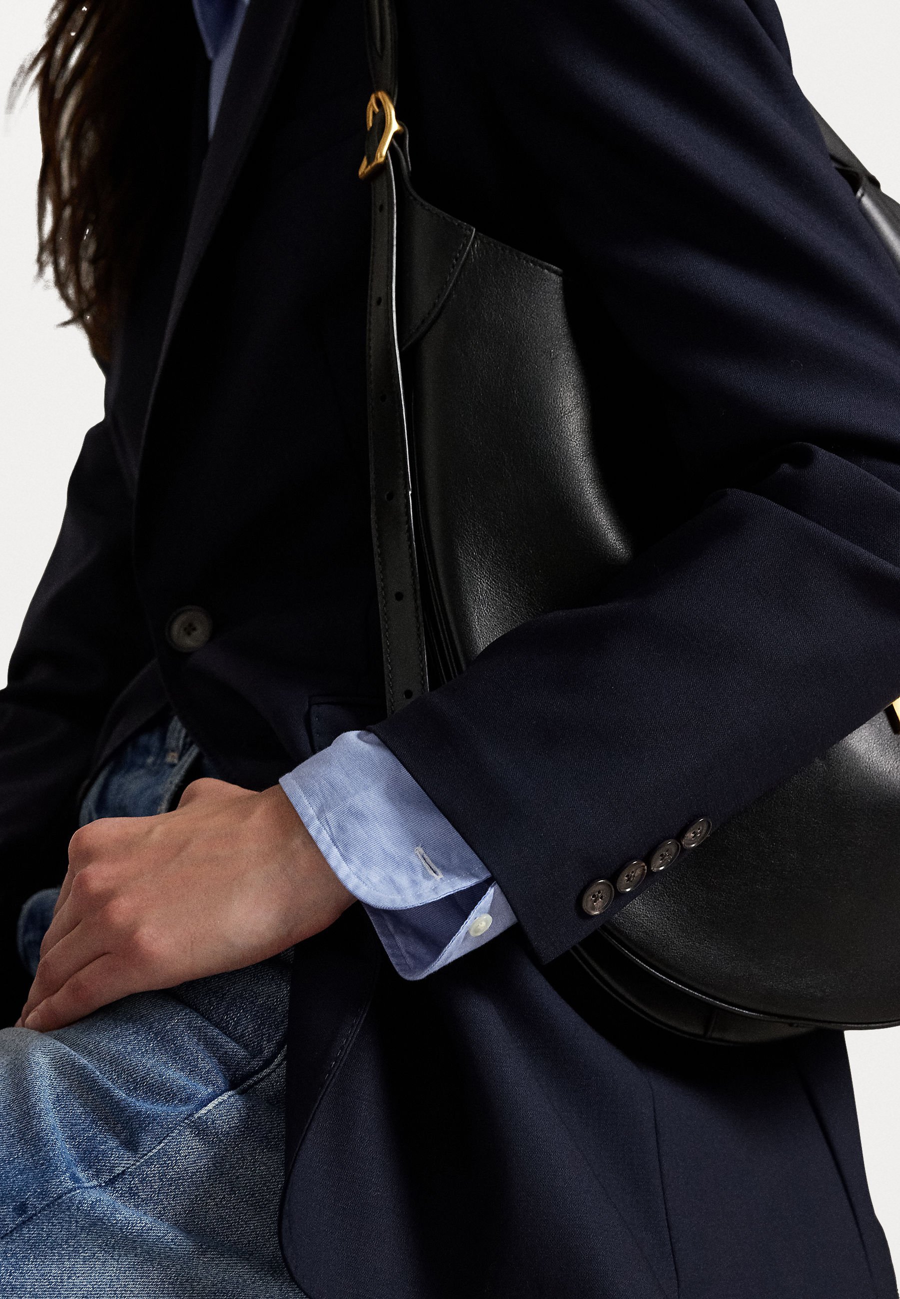 Blazer Polo Ralph Lauren en laine stretch mélangée - Bleu marine
