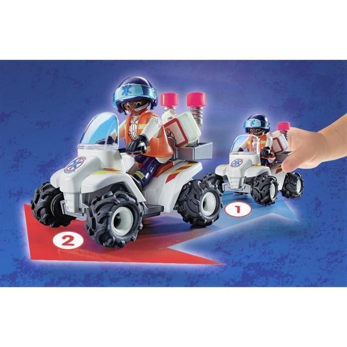 PLAYMOBIL - 71091 - Soccorritore e Quad - Accessori di soccorso - Unisex - Plastica