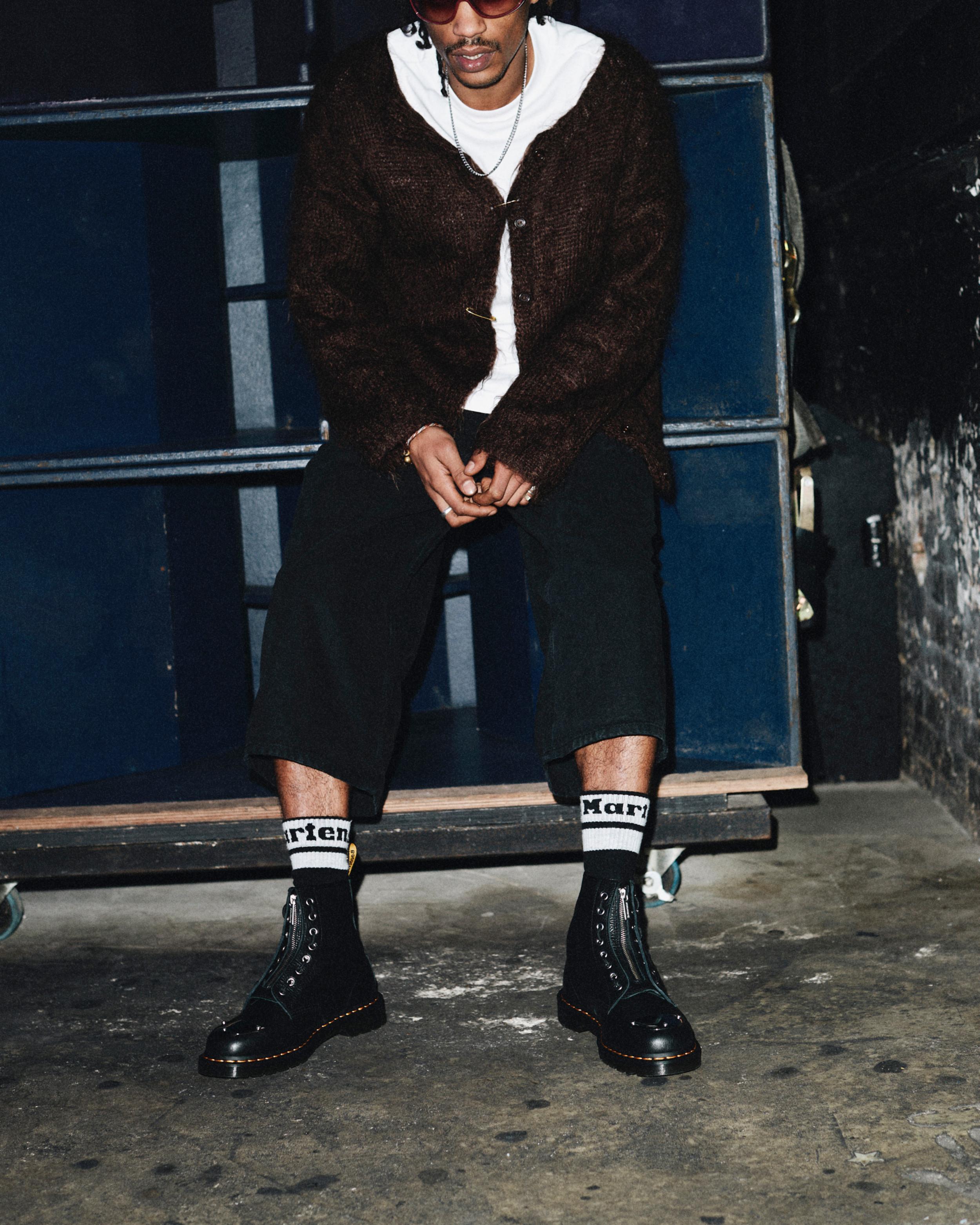 1460 Toe Plate Lunar Leather Jungle Zip Boots