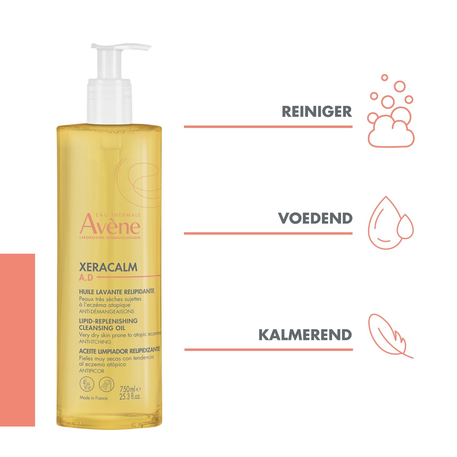 Avène Duschöl XeraCalm AD ulje za čišćenje lica koje obnavlja lipide - 400 ml