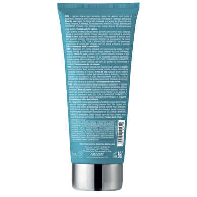 Alfaparf Milano Hydrating Co-wash Curls Semi di Lino Gentle Cleansing Cream -puhdistusvoide laineikkaille ja kiharille hiuksille 200 ml