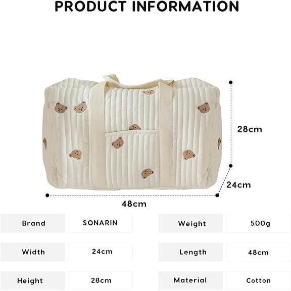 Bolso cambiador grande bordado para bebé, bolso de viaje ligero, bolso cambiador de hombro, bolso de maternidad