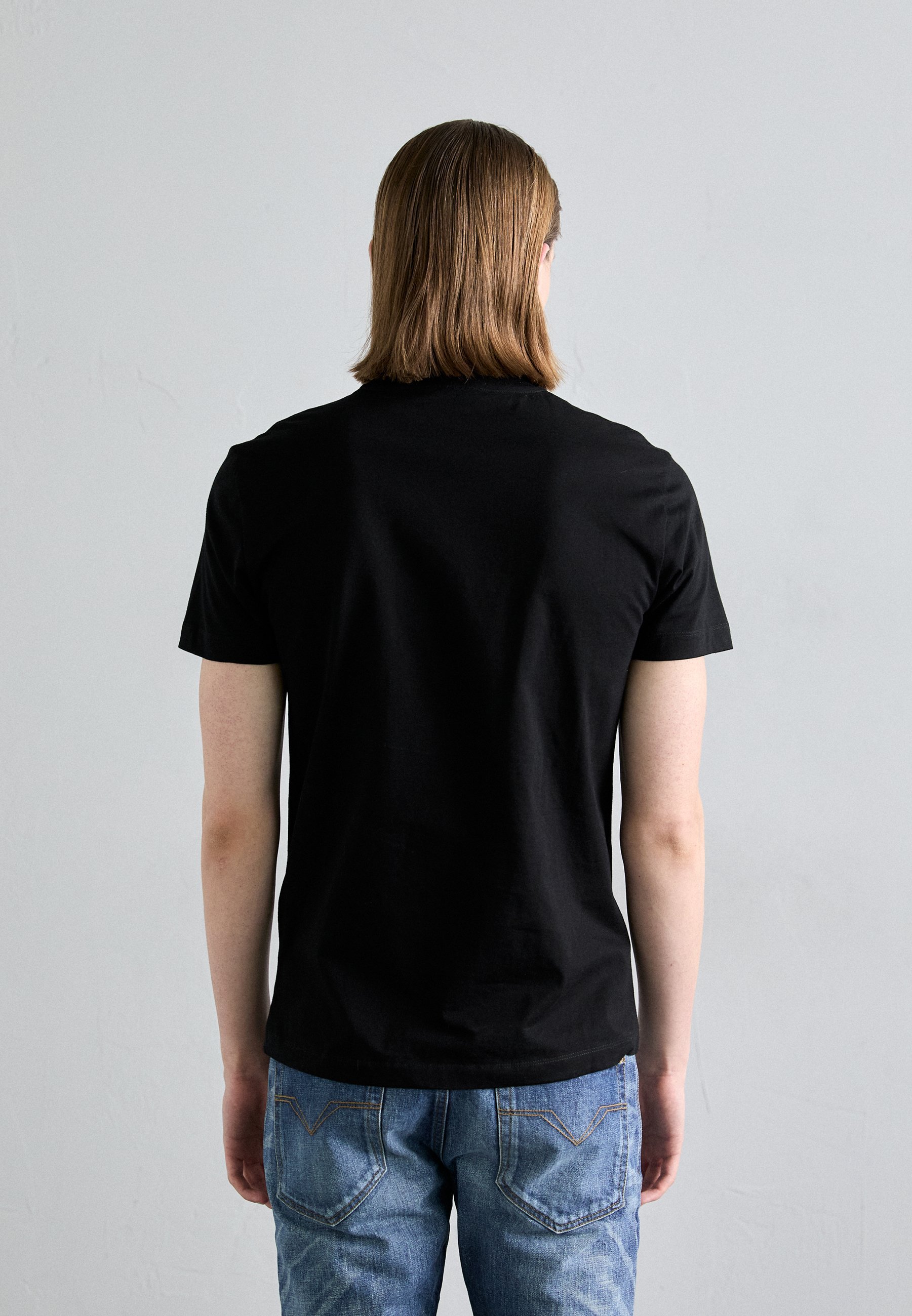 T-shirt Versace COMPACT LOGO - stampata - nera