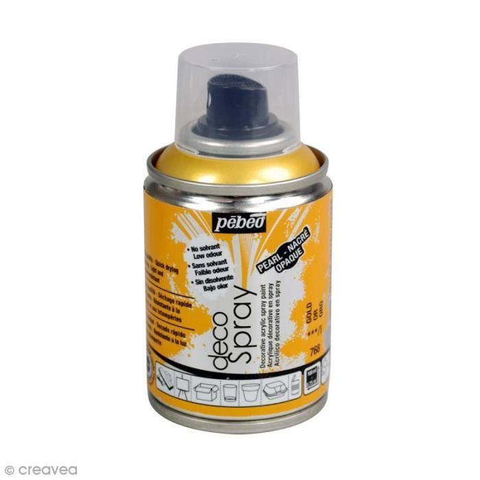 Tinta spray - Pébéo - DecoSpray - Dourada - 100 ml - Hobbies criativos
