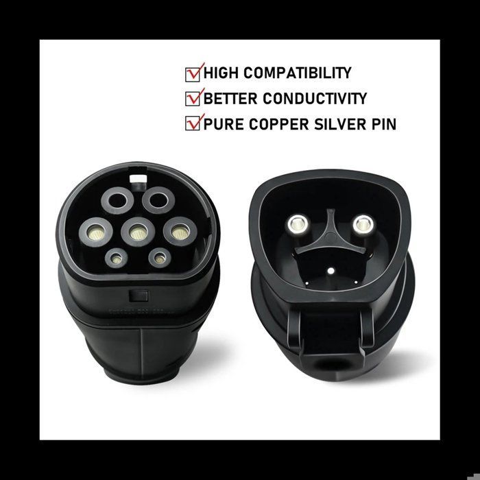 Adaptador EV de 32 A a adaptador EVSE tipo 2 para coches eléctricos, cargador de vehículos de 250 V, conector de carga monofásico