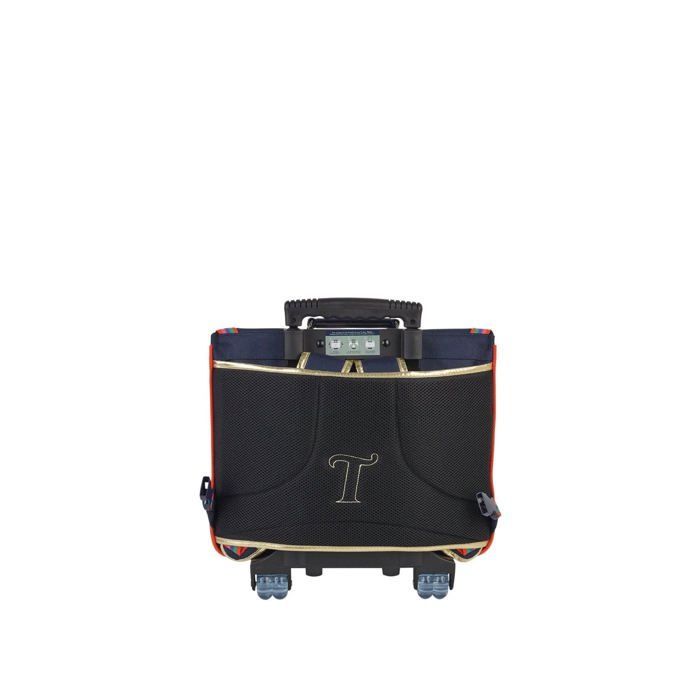 Cartable à roulettes - TANN'S - Les Fantaisies Leila - 41cm - 2 compartiments - Multicolore