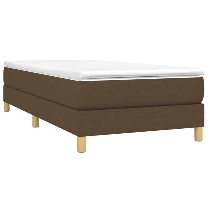 Bedframe met matras - Maison Exclusive - 90x200 cm - Donkerbruin - Maximale ontspanning