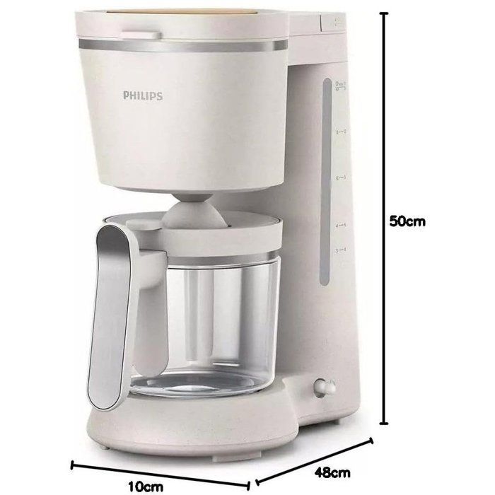 Cafetera de filtro - PHILIPS - HD5120/00 - Colección Eco-Conscious - 1,2 L - 1000 W - Crema