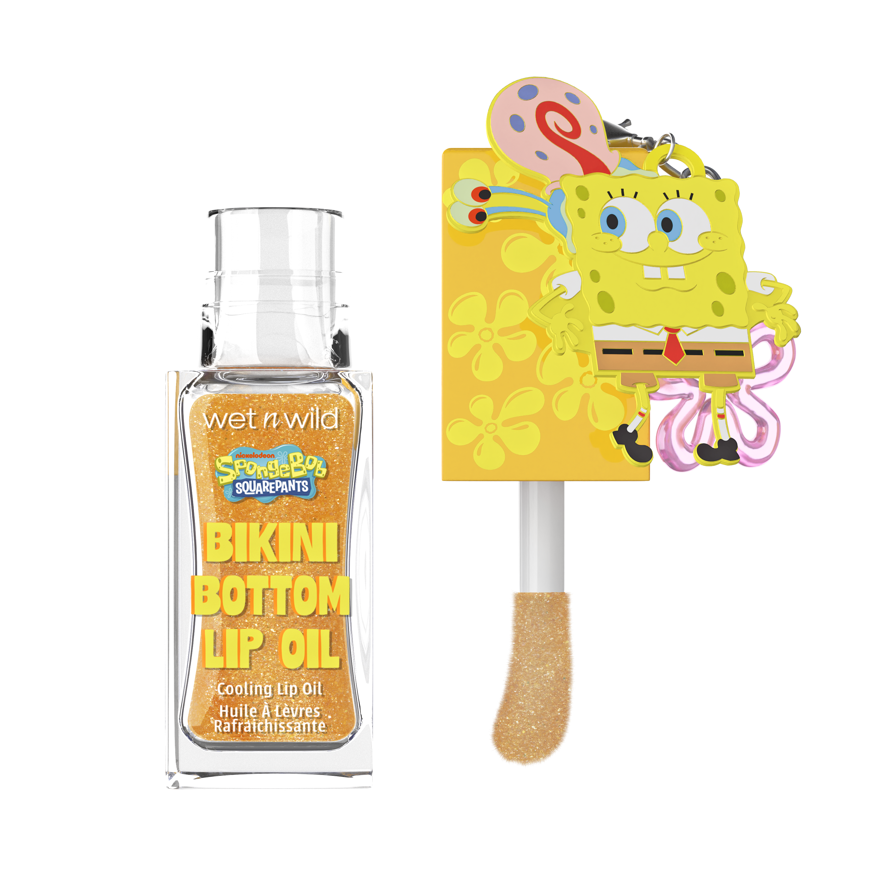 Olej na pery SpongeBob s príveskom na kľúče Lesky na pery a lesk na pery