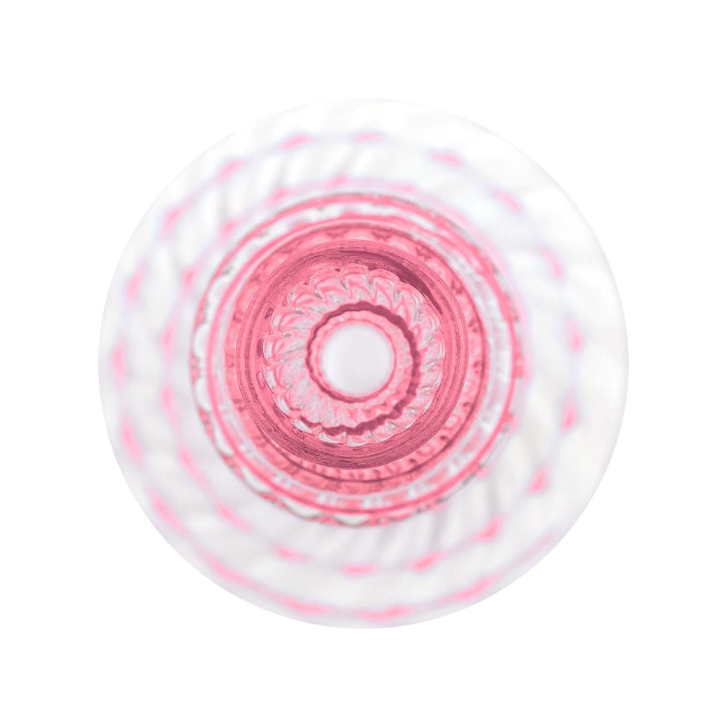 Bougeoir en verre PIP Studio, motif tourbillon rose – 1 pièce