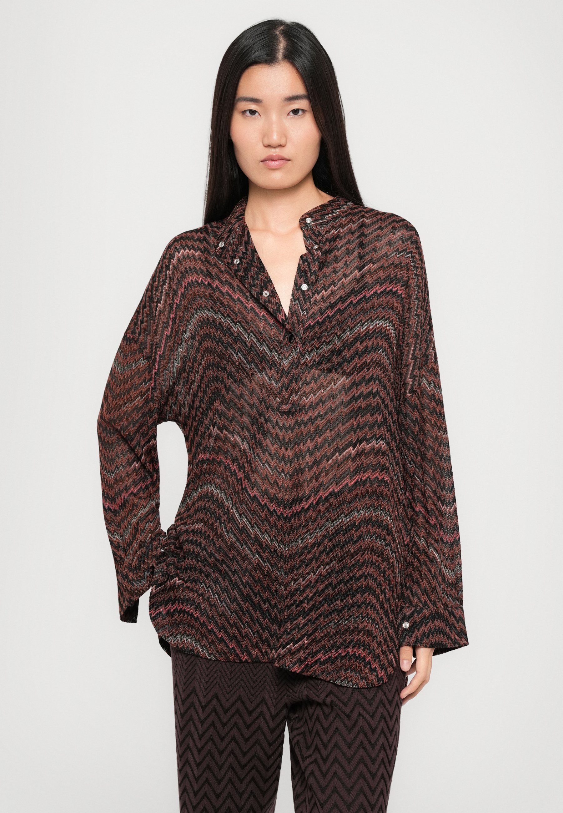 Chemisier Missoni à boutons - noir et marron