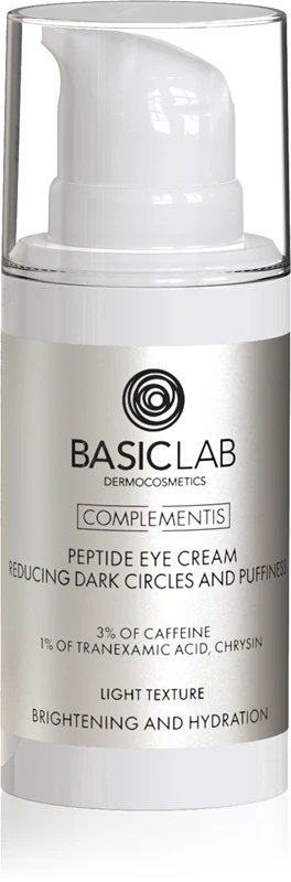 BasicLab Dermocosmetics Complementis lahka krema za oči proti zabuhlosti in temnim kolobarjem